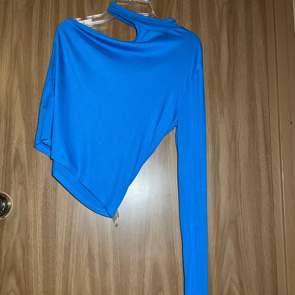 Blue One Sleeve Shirt